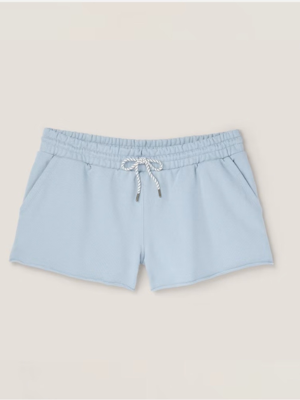 Parke Women's Mid-Rise Pull-On Sweatshorts Peach light blue S NWT